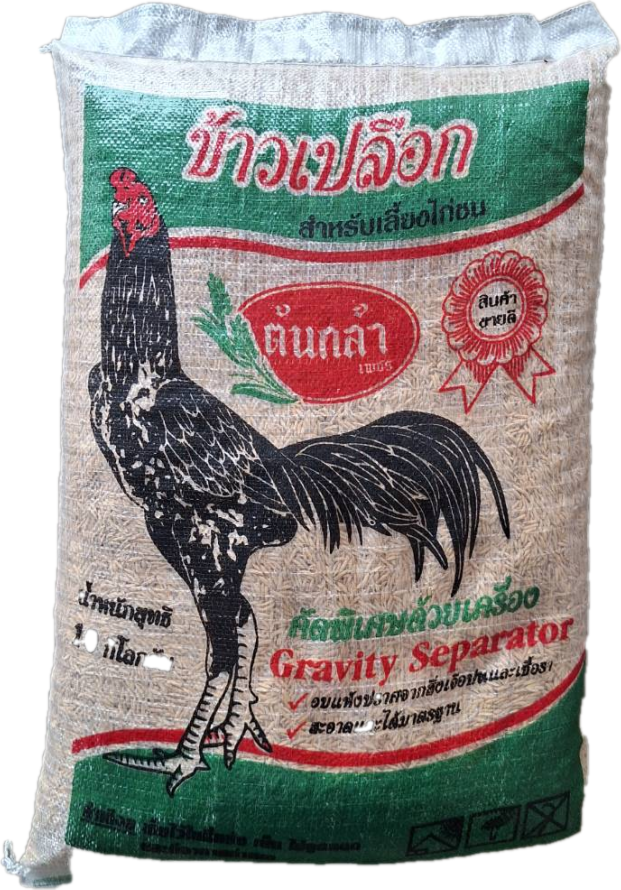 ข้าวเปลือกไก่ สูตรเขียว บรรจุถุง 10 กก.